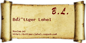 Böttger Lehel névjegykártya
